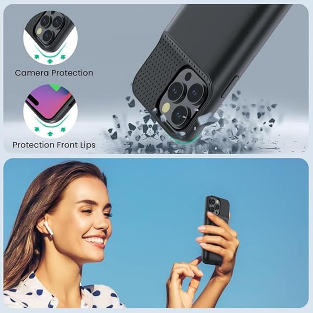 Detalle de Ekrist cover batteria ricaricabile per iPhone 14 Plus/14 Pro Max/13 Pro Max da 6,7" (power bank integrata)