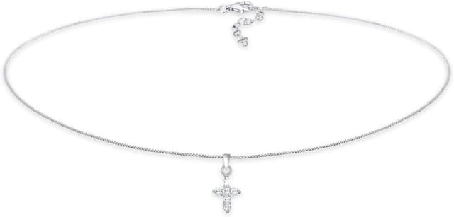 Detalle de Elli Collier Croix Argent 925 avec zircons
