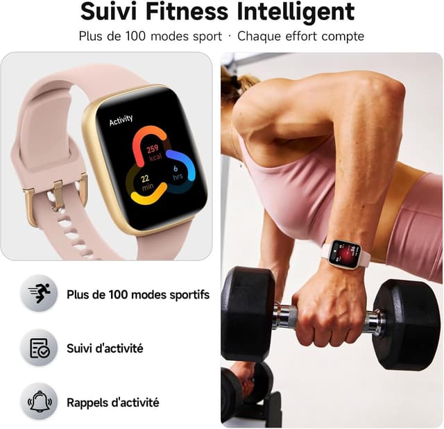 Detalle de Montre connectée femme 1,85" et santé