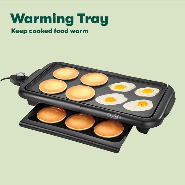 Thumbnail 2 de bella Electric Griddle with Warming Tray