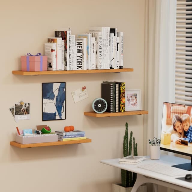 Detalle 2 de 4 Pack 10cm Heavy Duty Metal L Shelf Brackets (70kg rated) in Black