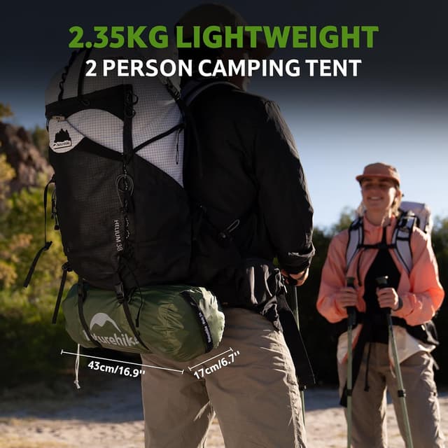 Detalle de Naturehike Bleik Ultralight – Tenda a cupola impermeabile PU 3000 mm per 2-3 persone, ultraleggera