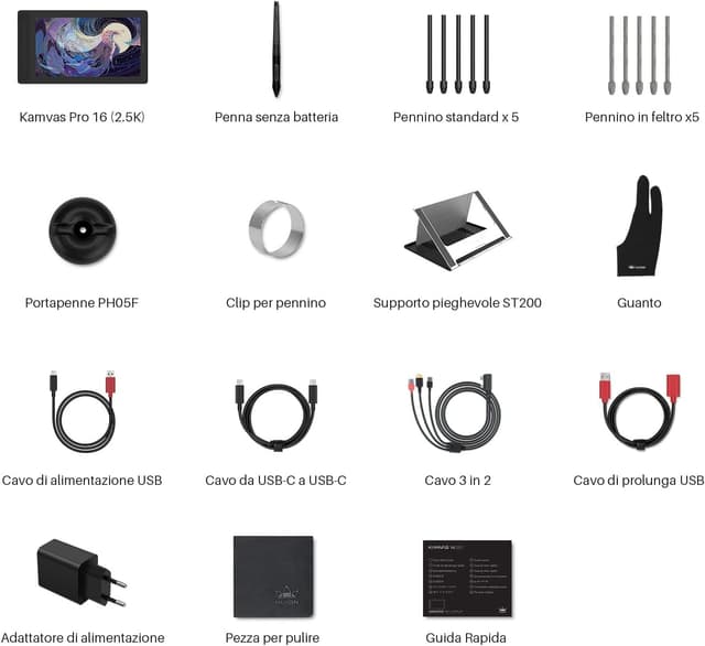 Thumbnail 6 de HUION Kamvas Pro 16 2.5K Tavoletta Grafica