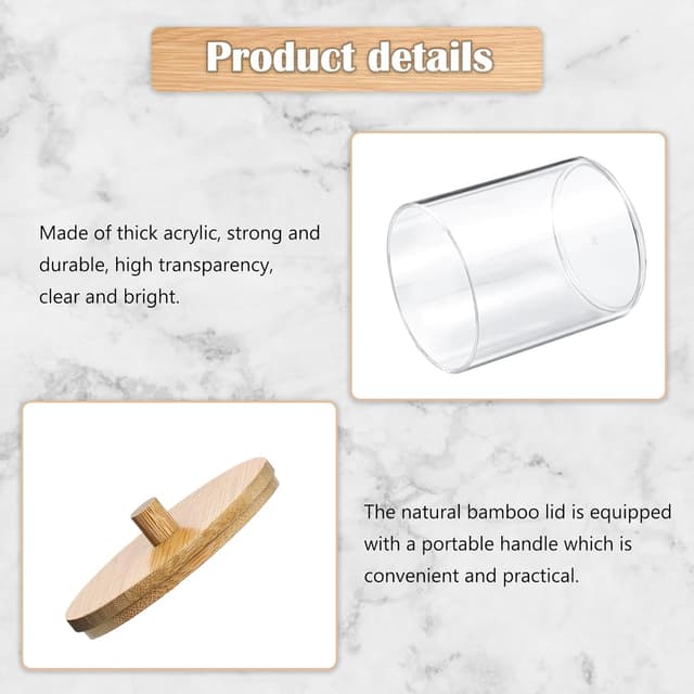 Detalle de Gigmeta Acryl Wattestäbchen Behälter 3er-Set