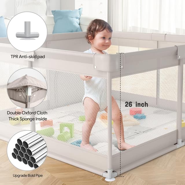 Thumbnail 4 de Baby Playpen 120x120cm play yard for toddlers