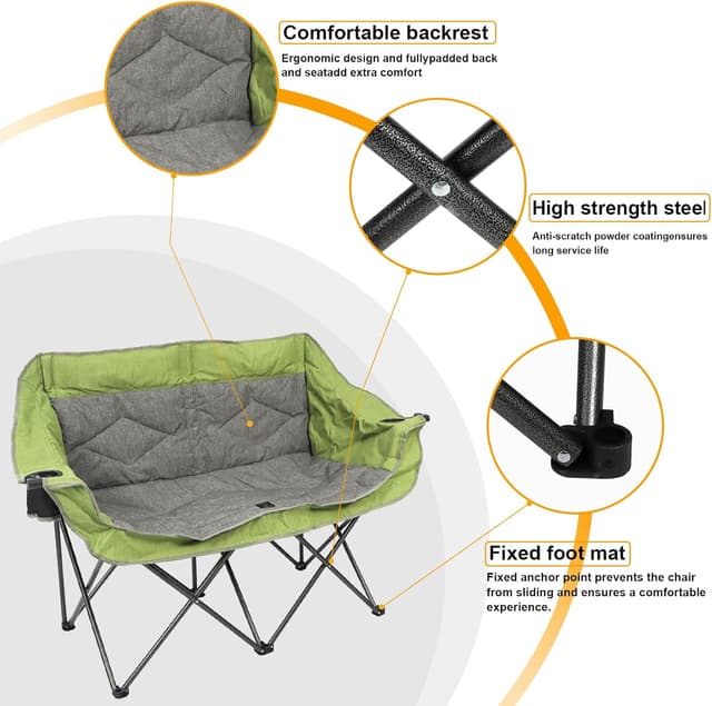 Detalle 2 de LANMOUNTAIN Folding Loveseat Camping Chair