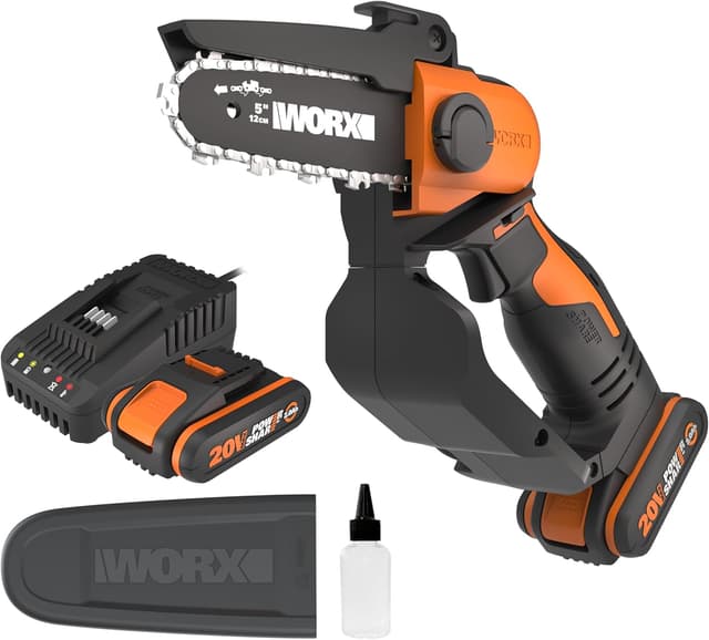 Detalle de WORX WG324E potatore a batteria 20 V con lama da 12 cm, compatibile PowerShare