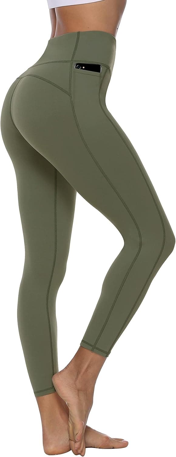 Detalle de Persit Damen Sport-Leggings mit Taschen, blickdicht – Yogahose & Streetwear