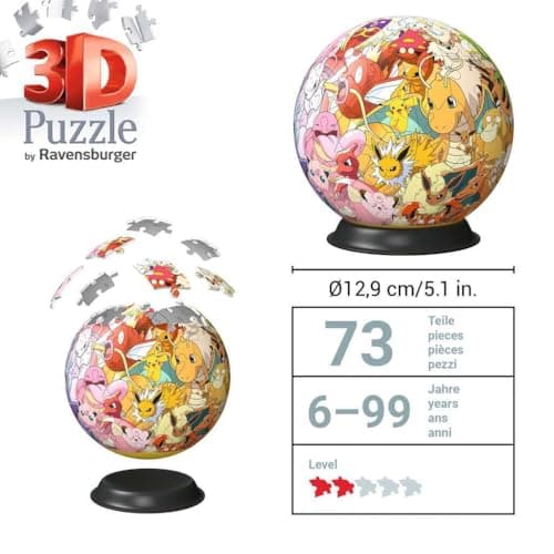 Thumbnail 4 de Ravensburger Puzzle 3D Bola Pokémon 72 piezas 🧩