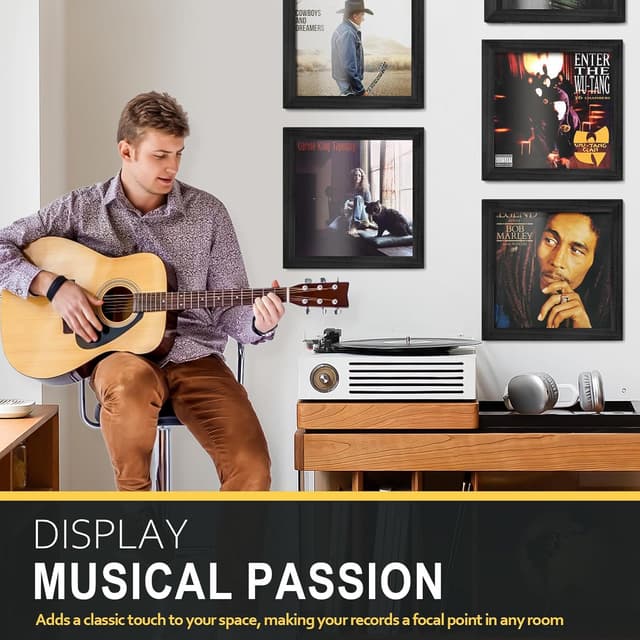 Thumbnail 2 de Emfogoo Porte Vinyle Murale 12x12 Noir