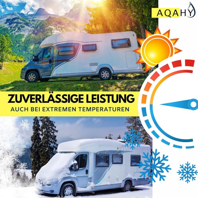 Detalle de AQAHY Camping-Toiletten Zusatz Tabs blue extra stark (Nadelwald WC Drops) – geruchsbindende Chemietoilette-Tabs, ohne WC-Chemie