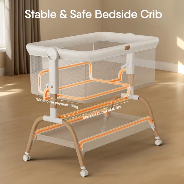 Thumbnail 4 de Baby Bassinet Bedside Crib 3-in-1 Bassinet