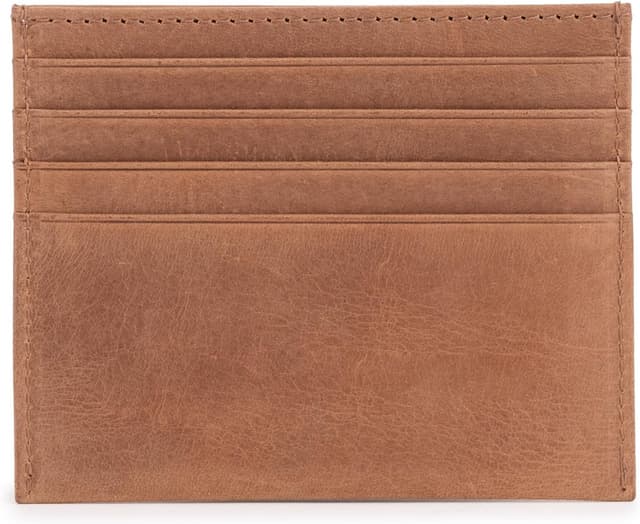 Detalle de Berliner Bags Vintage Kartenetui aus Leder – Slim- Kreditkartenetui mit RFID-Schutz, Braun (mit Geschenkbox)