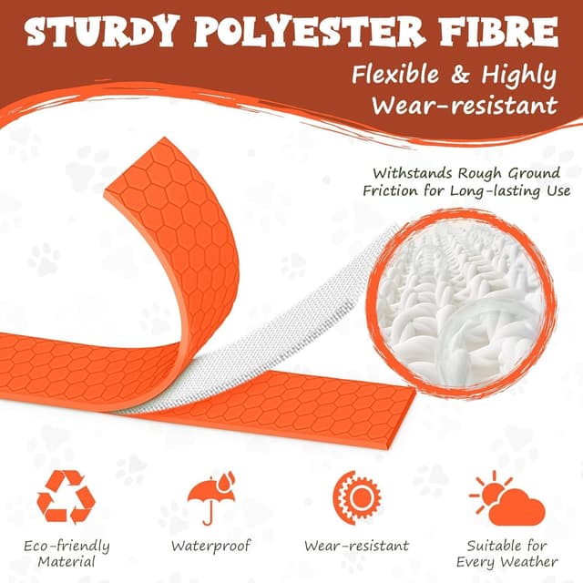 Detalle 2 de Looxmeer guinzaglio per addestramento per cani con moschettone a D, lunghezza 10 m, blu fluo