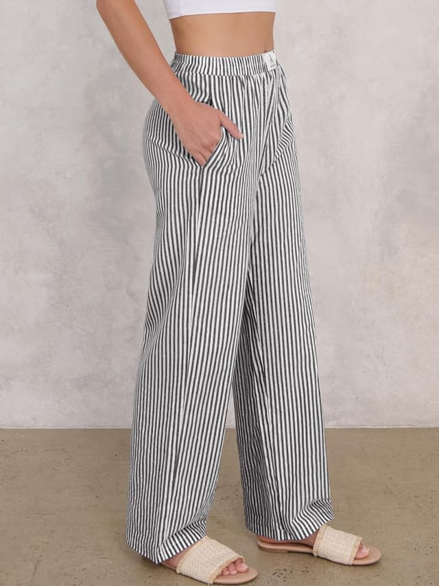 Detalle de ANRABESS Striped Gingham Pajama Pants XS-XXL