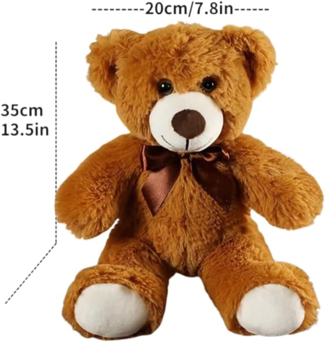 Detalle 2 de LEIGHT Peluche super morbido a forma di orsetto marrone chiaro/scuro da 35 cm