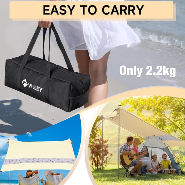 Detalle 2 de VILLEY Tenda da Spiaggia Lycra 2,4 m ⛱