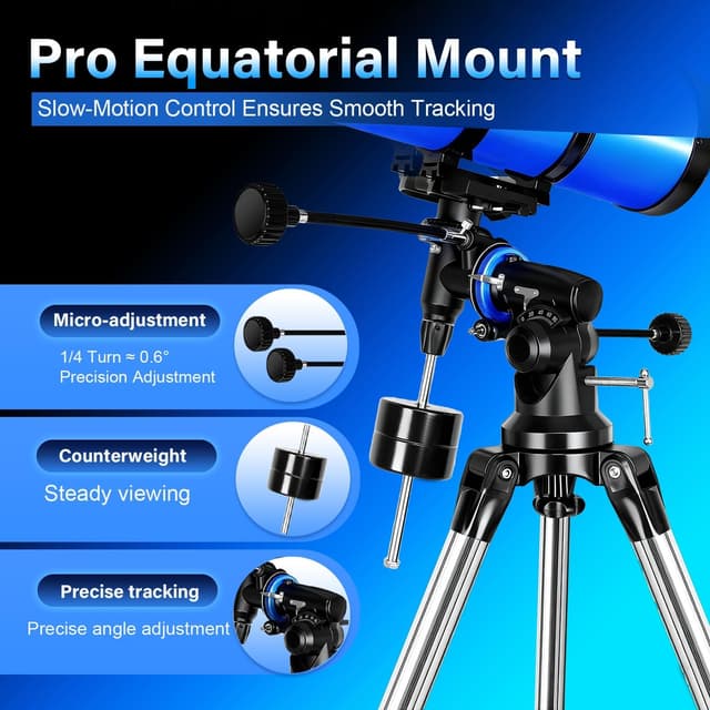 Detalle de Gaterda 150EQ Newton-Reflektor Teleskop