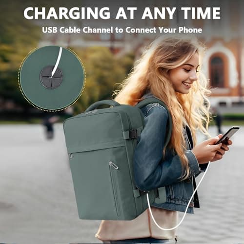 Thumbnail 6 de KIRFEIHT mochila de cabina 40x20x25 cm (20 L) con puerto USB y diseño para cabina de avión