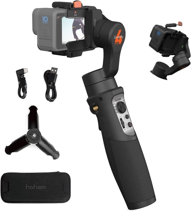 Detalle de Hohem iSteady Pro 4-Action Camera Gimbal Stabilizer (3-axis) for GoPro, Osmo Action & Insta360 One R