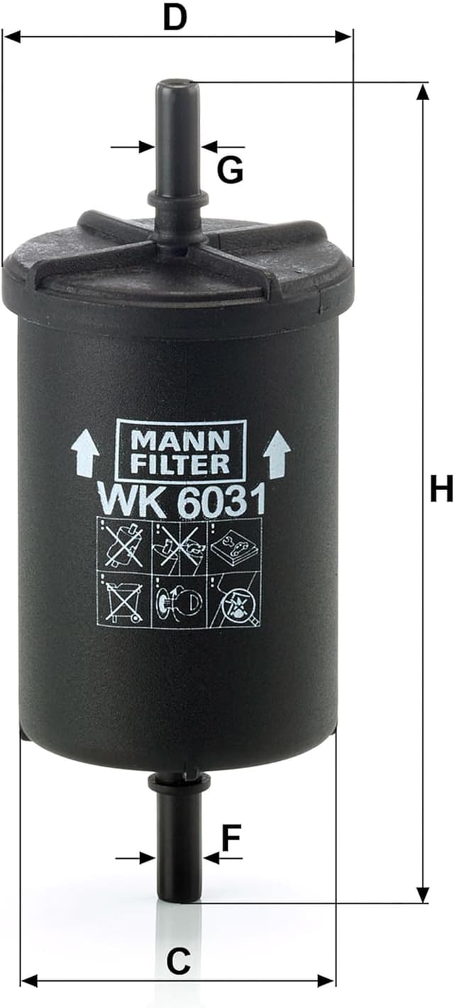 Thumbnail 2 de MANN-FILTER WK 6031 filtre carburant 142 mm