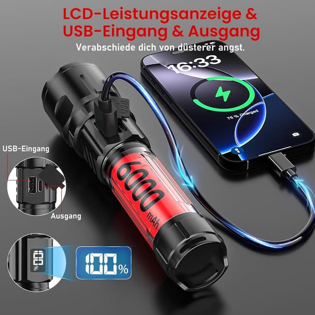 Detalle 2 de Shadowhawk S1969 Taschenlampe 500000 Lumen