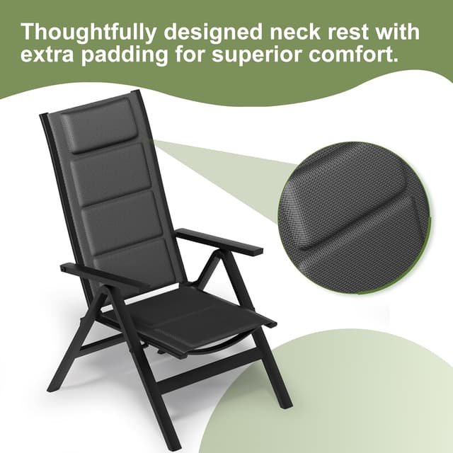 Thumbnail 4 de JUMMICO Sdraio da Esterno 7 Regolazioni 160 kg