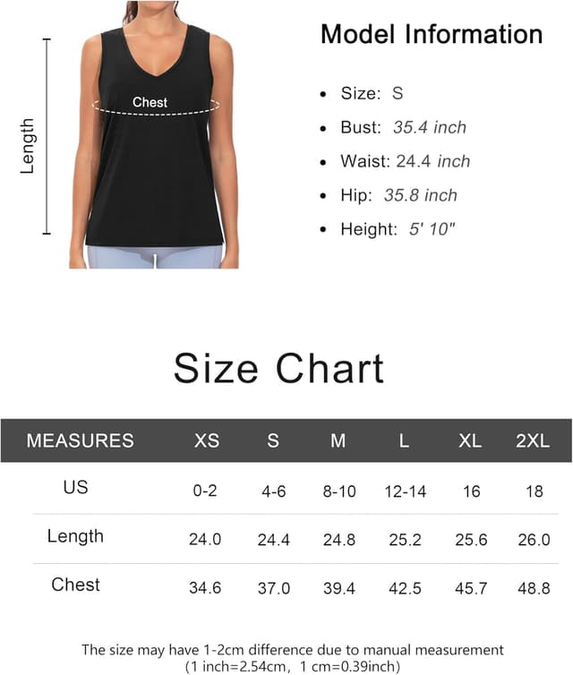 Thumbnail 6 de THE GYM PEOPLE Débardeur extensible à col en V pour femme, séchage rapide et coupe ample