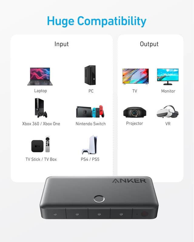 Thumbnail 5 de Anker HDMI Switch 4-in-1 4K@60Hz HDMI splitter