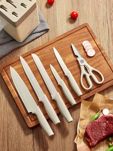 Thumbnail 7 de Yabano Juego de cuchillos 7 piezas con bloque 🔪