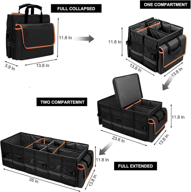 Detalle de Car Trunk Organizer 35L