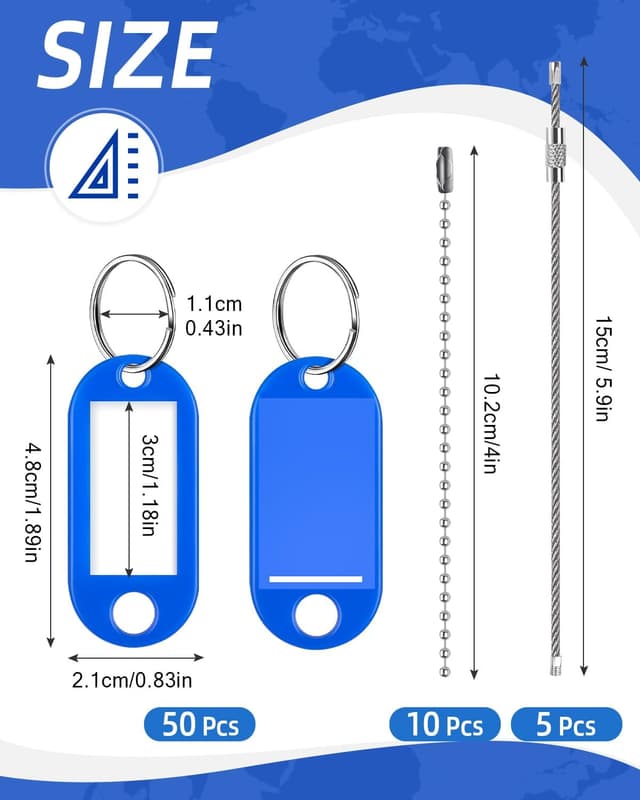 Detalle 2 de Caianwin Schlüsselanhänger Set 50-teilig