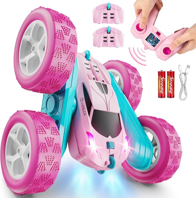 Imagen de QUNREDA 2.4 GHz Pink Remote Control Stunt Car en OfertitasTOP