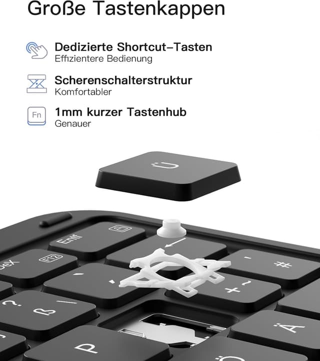 Thumbnail 4 de Inateck Hülle mit Tastatur für Galaxy Tab S10 FE