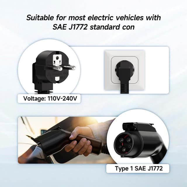 Detalle de AFYEEV cavo ricarica auto elettrica Tipo 1 3,6 kW