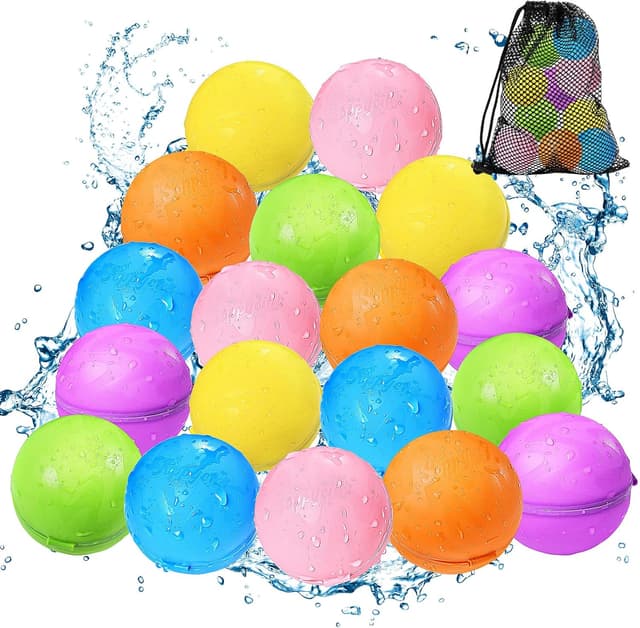 Detalle de Tlitlimom 18Pcs Reusable Water Balloons for Pool, Beach & Outdoor Play (Ages 3–12)