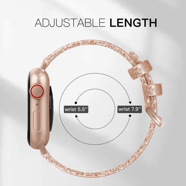 Detalle 2 de PARMPH slim genuine leather Apple Watch strap (compatible with 38mm, 40mm, 41mm & 42mm, Series 10–1)