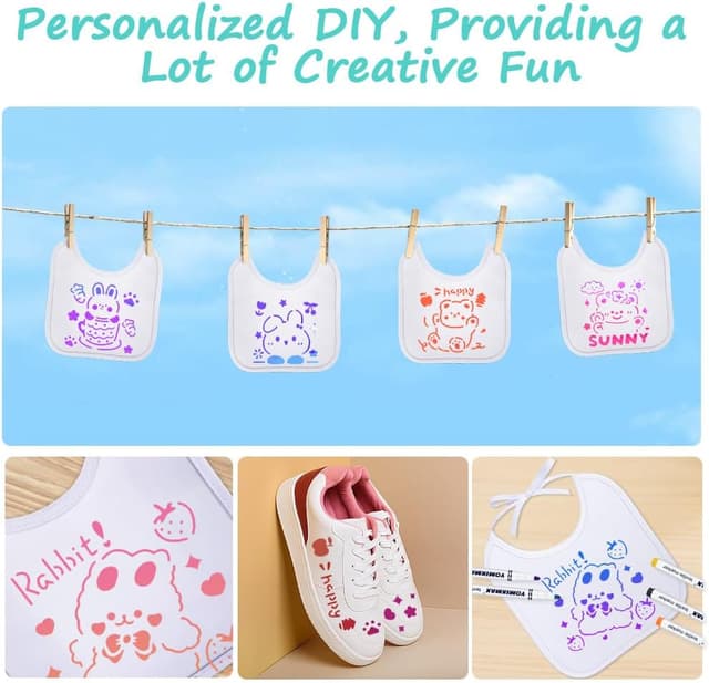 Thumbnail 4 de Aolso Baberos para pintar 12 piezas 9-12M