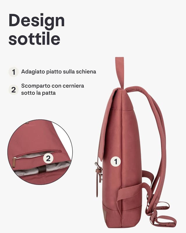 Thumbnail 6 de Johnny Urban Zaino Donna Mia: zainetto piccolo idrorepellente con porta PC da 16” e volume 7 litri