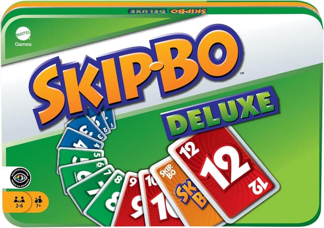 Detalle de Mattel Games Skip-BO Deluxe Kartenspiel 30 Min 🎲