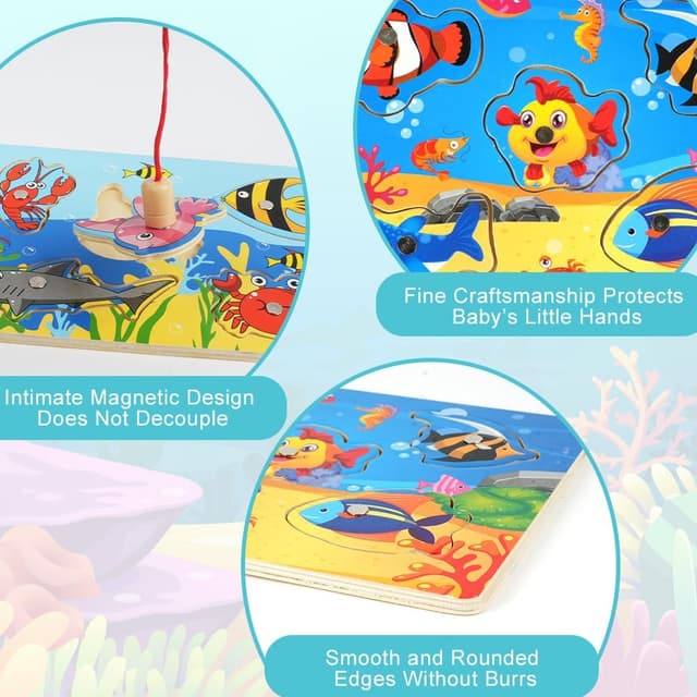 Thumbnail 2 de Vicloon Juego de pesca magnético 10 piezas