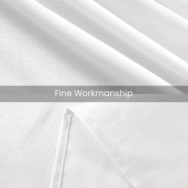 Detalle de smiry Leinenoptik Tischdecke mit Lotuseffekt, abwaschbar, eckig 140 x 180 cm (weiß)