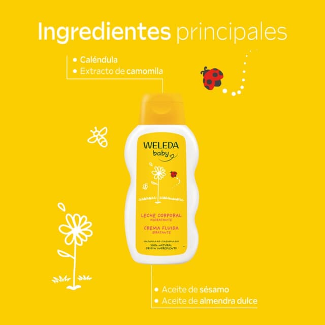 Detalle de Weleda Leche Corporal Caléndula 200 ml