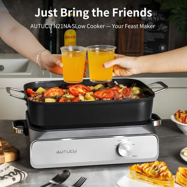 Thumbnail 4 de AUTUCU Slow Cooker 10-Quart