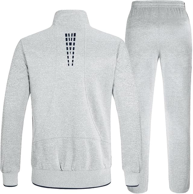 Detalle 2 de TBMPOY Men's Tracksuit Full Zip 2-Piece Jog Set