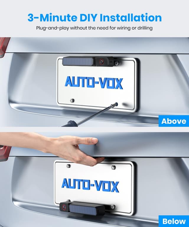 Detalle 2 de AUTO-VOX Solar Wireless Backup Camera System with 5-Inch 1080P HD Monitor