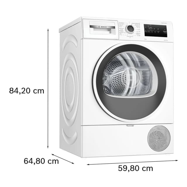Detalle 2 de Bosch WTR85V00ES secadora 8 kg bomba calor A++