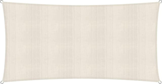 Detalle de Lumaland Sunsail vela rettangolare 3 x 5 metri in HDPE con protezione UV (crema) incl. corde di fissaggio