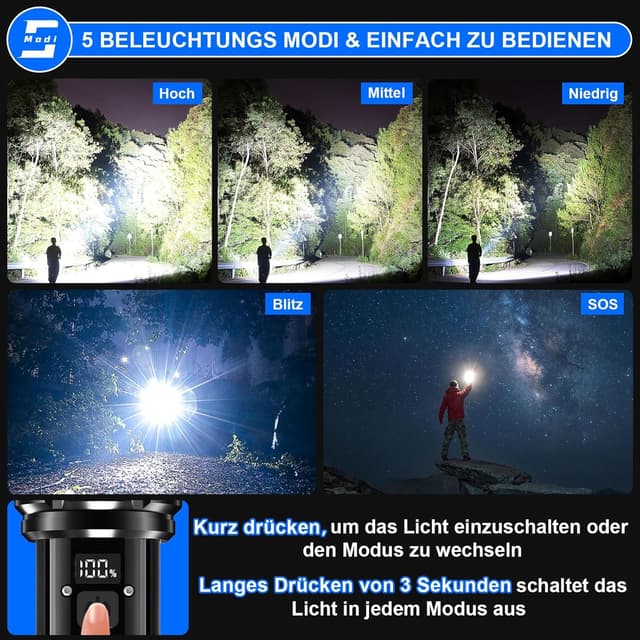 Thumbnail 4 de Shadowhawk S1007 Taschenlampe 500000L đŠ