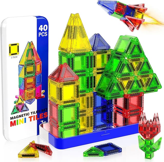 Detalle de Mini Magnetic Tiles 40 PCS travel set